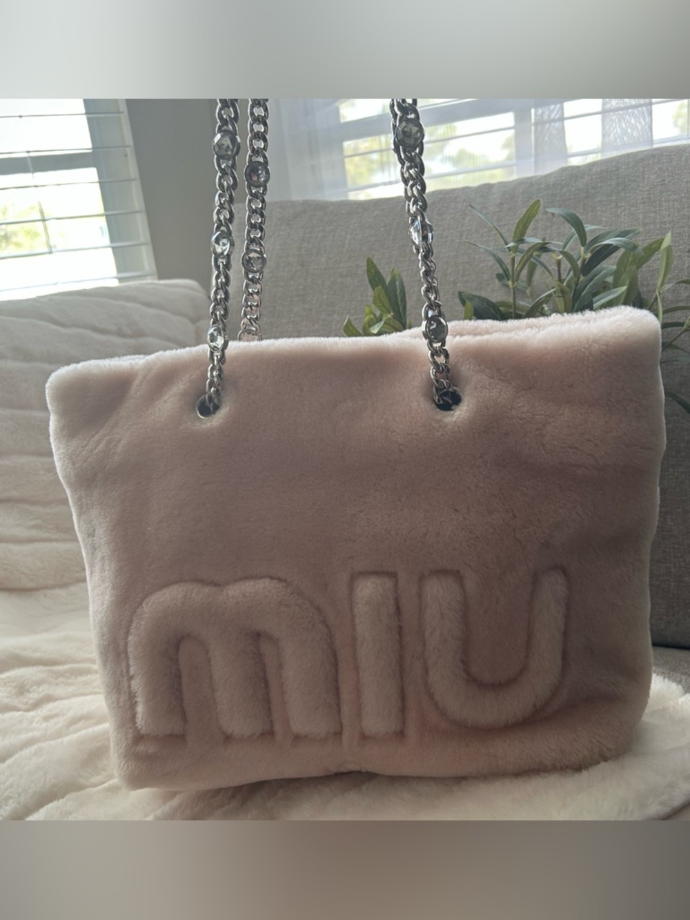 Miu Miu Orchidea Fur Tote